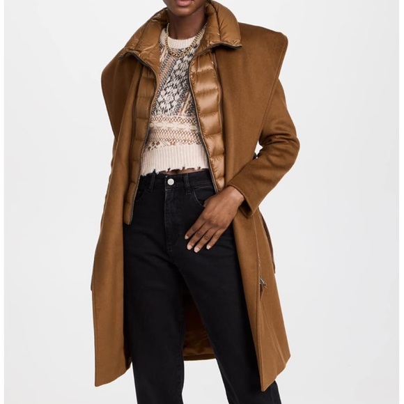 Mackage Shia 2 - in - 1 wool coat with down zip bib - Picture 4 of 5